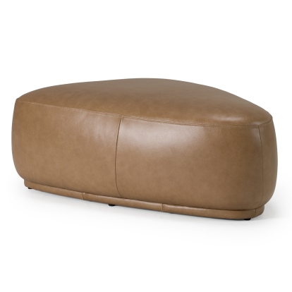 LA Furniture Kinsey Modern Tan Leather Large River Rock Ottoman VGKK-KF.D2015-L-SAND Contemporary Style by Vig Furnitrue Number 81737 Catch Home Goods