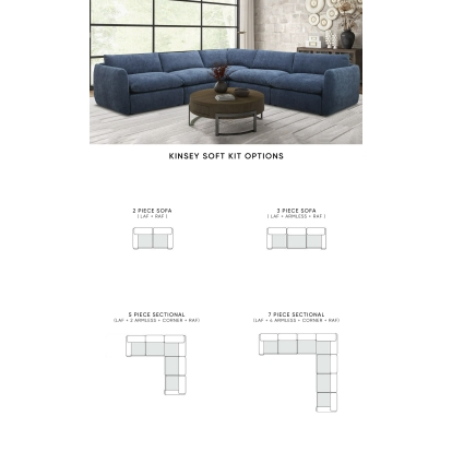 LA Furniture Kinsey Modern Blue Fabric Modular Sectional Sofa VGKK-KF.8035-MOD-NAVY Contemporary Style by Vig Furnitrue Number 81139|81139A|83532|83533|83535 Catch Home Goods