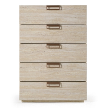 LA Furniture Lago Modern Faux Travertine Chest VGAC-LAGO-CST Contemporary Style by Vig Furnitrue Number 83325 Catch Home Goods