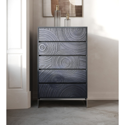 LA Furniture Cirque Modern Black Ash Chest VGVC-J2368-5H Contemporary Style by Vig Furnitrue Number 81575 Catch Home Goods