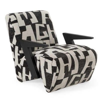 LA Furniture Leana Modern Black & White Fabric Accent Chair VGOD-ZW-23073-BLKWHT Contemporary Style by Vig Furnitrue Number 81602 Catch Home Goods