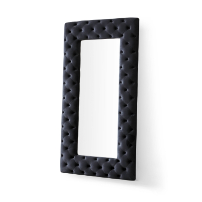 LA Furniture Legend Transitional Black Velvet Floor Mirror VGVCJ8111-3H-BLK-MIR Contemporary Style by Vig Furnitrue Number 78517 Catch Home Goods