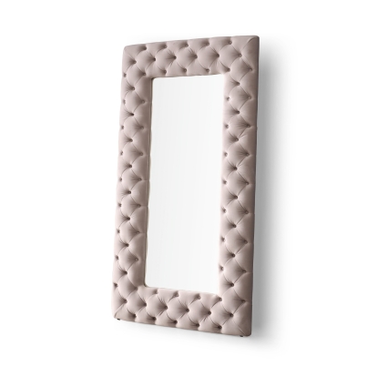 LA Furniture Legend Transitional Grey Velvet Floor Mirror VGVCJ8111-3H-GRY-MIR Contemporary Style by Vig Furnitrue Number 78577 Catch Home Goods