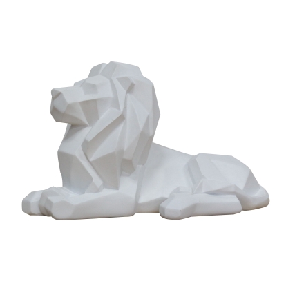 LA Furniture Lion White Geometric Sculpture VGTHDS0074-LION Contemporary Style by Vig Furnitrue Number 78013 Catch Home Goods