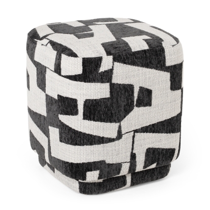 LA Furniture Loftis Modern Black & White Fabric Ottoman VGOD-24DY048-A Contemporary Style by Vig Furnitrue Number 83152|83152A Catch Home Goods