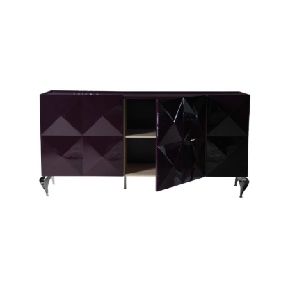 LA Furniture Versus Eva Purple Lacquer 3-Door Buffet VGDVLS504A Contemporary Style by Vig Furnitrue Number 12165 Catch Home Goods