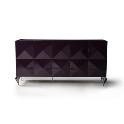 LA Furniture Versus Eva Purple Lacquer 3-Door Buffet VGDVLS504A Contemporary Style by Vig Furnitrue Number 12165 Catch Home Goods
