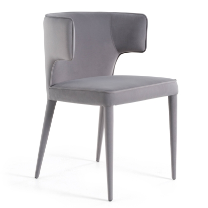 LA Furniture Lucero Modern Grey Velvet Arm Dining Chair VGYF-DC1021-GV Contemporary Style by Vig Furnitrue Number 80281 Catch Home Goods