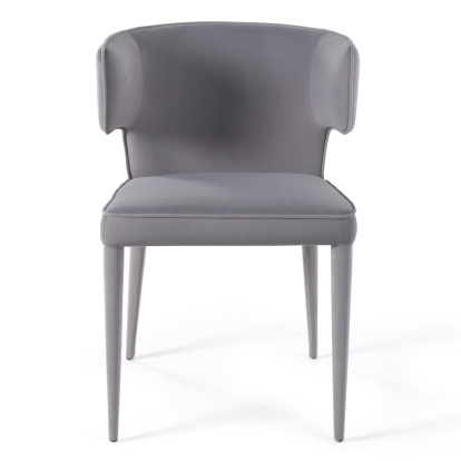 LA Furniture Lucero Modern Grey Velvet Arm Dining Chair VGYF-DC1021-GV Contemporary Style by Vig Furnitrue Number 80281 Catch Home Goods