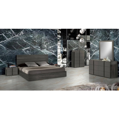 LA Furniture Queen Lucia Italian Modern Matte Grey / Elm Grey Bedroom Set VGACLUCIA-SET-Q Contemporary Style by Vig Furnitrue Number 78271 Catch Home Goods