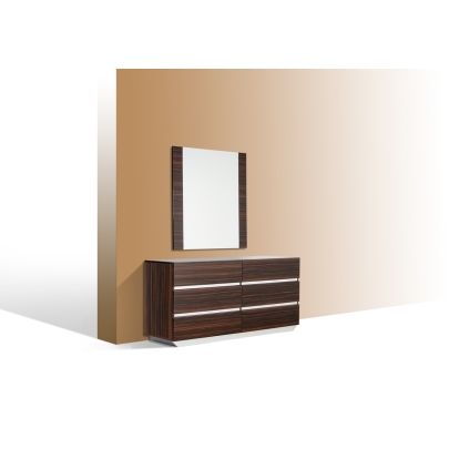 LA Furniture Luxor Italian Modern Ebony Mirror VGACLUXOR-MIR-EBN Contemporary Style by Vig Furnitrue Number 16557 Catch Home Goods