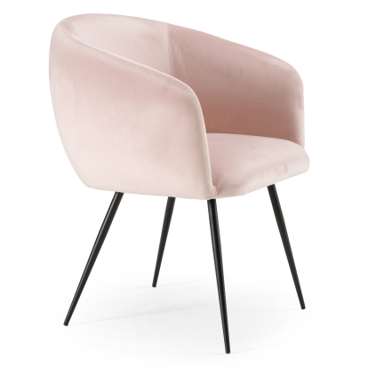 LA Furniture Luzerne Modern Pink Velvet Dining Chair VGYFDC1041-PNK-DC Contemporary Style by Vig Furnitrue Number 78621 Catch Home Goods