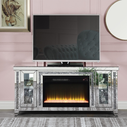 Acme Noralie TV Stand with Fireplace & LED Model LV00315