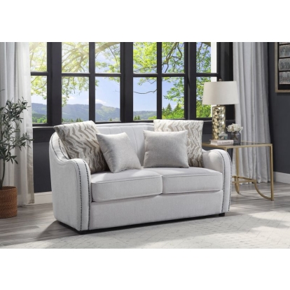 Acme Mahler Loveseat with 4 Pillows Model LV00579