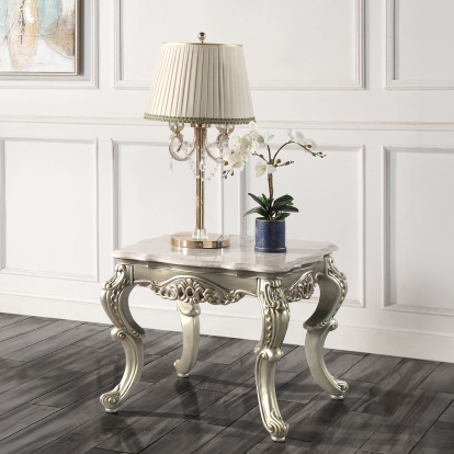 Acme Miliani End Table with Marble Top Model LV01784