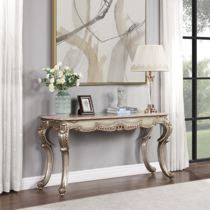 Acme Miliani Sofa Table with Marble Top Model LV01785