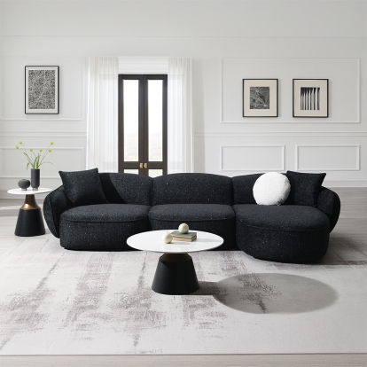 Acme Lucifer Sectional Sofa with 3 Pillows Model LV03525
