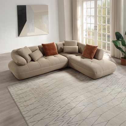 Acme Carrick Sectional Sofa with 6 Pillows Model LV03920