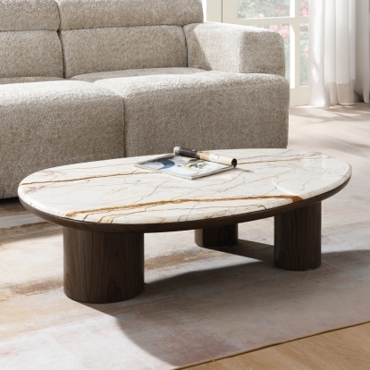 Acme Haidar Coffee Table with Natural Marble Model LV04565