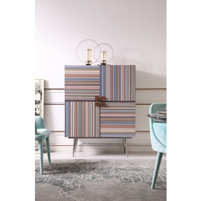 LA Furniture Macoy Modern Multicolor and Black Ash Wine Cabinet VGVCGR2008-WINE Contemporary Style by Vig Furnitrue Number 78531 Catch Home Goods