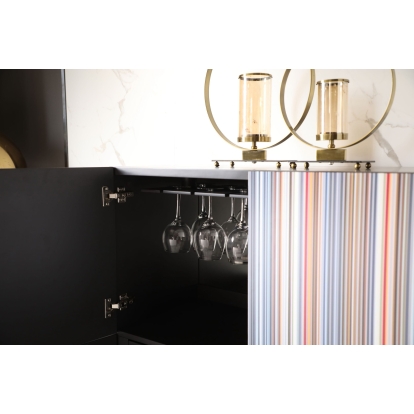 LA Furniture Macoy Modern Multicolor and Black Ash Wine Cabinet VGVCGR2008-WINE Contemporary Style by Vig Furnitrue Number 78531 Catch Home Goods