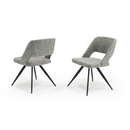 LA Furniture Palmer Modern Grey Fabric Dining Chair (Set of 2) VGEWF3207AC-GRY Contemporary Style by Vig Furnitrue Number 73220Z Catch Home Goods