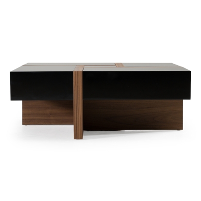 LA Furniture Makai Modern Black & Walnut Coffee Table VGBBLE624E-BLK Contemporary Style by Vig Furnitrue Number 75549 Catch Home Goods