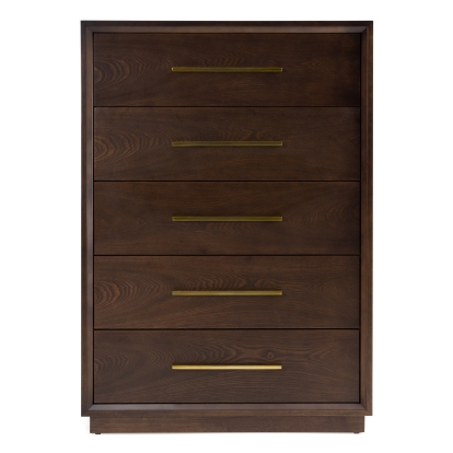 LA Furniture Manhattan Contemporary Brown Oak and Gold Chest VGMA-BR-127-CST-CRY Contemporary Style by Vig Furnitrue Number 82803|82803A Catch Home Goods