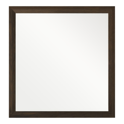 LA Furniture Manhattan Contemporary Brown Oak Mirror VGMA-BR-127-MIR-CRY Contemporary Style by Vig Furnitrue Number 82804 Catch Home Goods