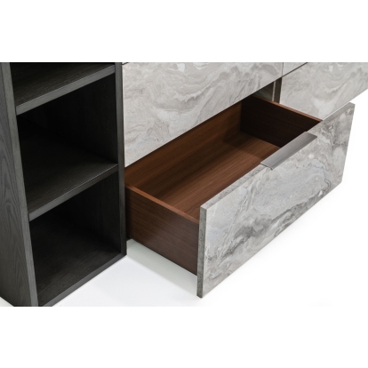 LA Furniture Maranello Modern Grey Wash & Faux Marble Dresser VGMAMQT-S25-BR-121-GRY-DRS Contemporary Style by Vig Furnitrue Number 78672 Catch Home Goods