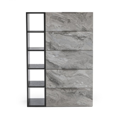 LA Furniture Maranello Modern Grey Wash & Faux Marble Chest VGMAMQT-S25-BR-121-GRY-CHEST Contemporary Style by Vig Furnitrue Number 78673 Catch Home Goods