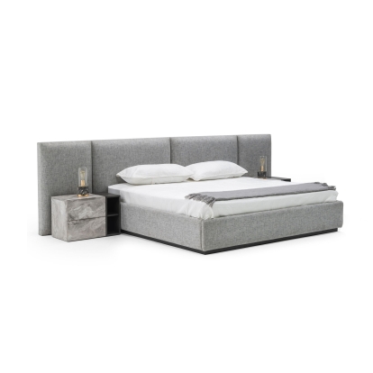 LA Furniture Maranello Eastern King Modern Grey Bed VGMAMQT-S25-BR-121-GRY-BED-EK Contemporary Style by Vig Furnitrue Number 78670 Catch Home Goods