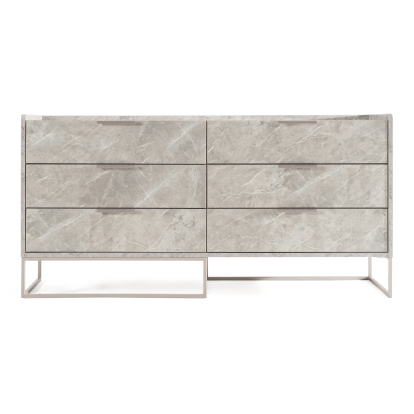 LA Furniture Marbella Italian Modern Grey Marble Dresser VGACMARBELLA-GRY-DRS Contemporary Style by Vig Furnitrue Number 76852 Catch Home Goods