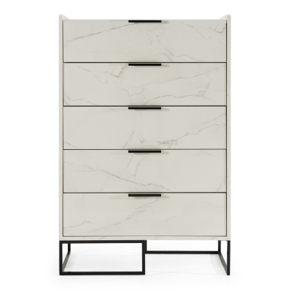 LA Furniture Marbella Italian Modern White Marble Chest VGACMARBELLA-CHEST Contemporary Style by Vig Furnitrue Number 76356 Catch Home Goods