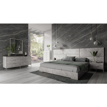 LA Furniture Eastern King Marbella Italian Modern Grey Bed Set VGACMARBELLA-SET-GRY-EK Contemporary Style by Vig Furnitrue Number 78179 Catch Home Goods
