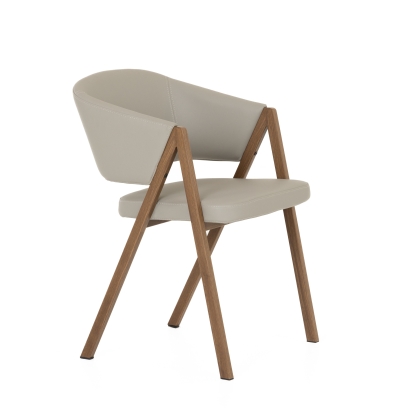 LA Furniture Marcus Modern Light Grey Vegan Leather Dining Chair (Set of 2) VGEW-F3248BC-GRY Contemporary Style by Vig Furnitrue Number 82335Z Catch Home Goods