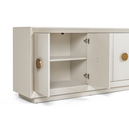 LA Furniture Marjorie Modern Cream & Brushed Gold Buffet VGGMW-1705B-CRM Contemporary Style by Vig Furnitrue Number 81008 Catch Home Goods