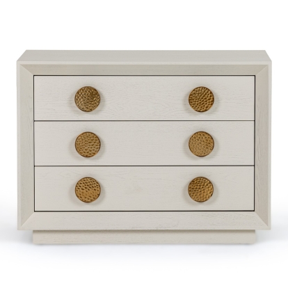 LA Furniture Marjorie Modern Cream & Brushed Gold Nightstand VGGMCHD-1705-3A-CRM Contemporary Style by Vig Furnitrue Number 81009A Catch Home Goods