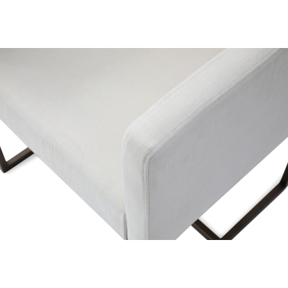 LA Furniture Marty Modern Off-White & Copper Antique Brass Dining Chair VGVCB8368-WHTX-DC Contemporary Style by Vig Furnitrue Number 78642 Catch Home Goods