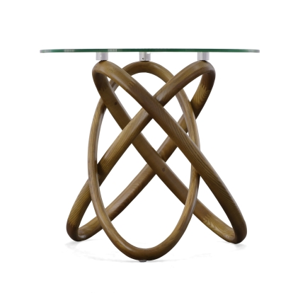 LA Furniture Mason Modern Glass + Walnut End Table VGCSLT-20051-BRN-ET Contemporary Style by Vig Furnitrue Number 79224 Catch Home Goods