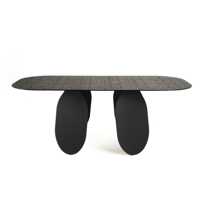 LA Furniture Maxine Modern Hammered Grey Glass Rectangular Dining Table VGYF-DT9002 Contemporary Style by Vig Furnitrue Number 81888 Catch Home Goods