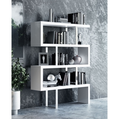 LA Furniture Maze Modern White High Gloss Bookcase VGBBMD105-WHT Contemporary Style by Vig Furnitrue Number 16693 Catch Home Goods