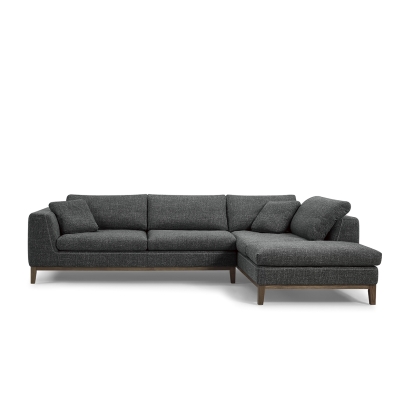 LA Furniture Hickman Modern Dark Grey Fabric Right Facing Sectional Sofa VGMB-C005-GRY Contemporary Style by Vig Furnitrue Number 76076 Catch Home Goods