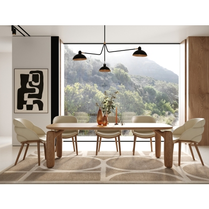 LA Furniture Michael Mid-Century Modern Walnut Dining Table VGCS-DT-22067 Contemporary Style by Vig Furnitrue Number 81585 Catch Home Goods