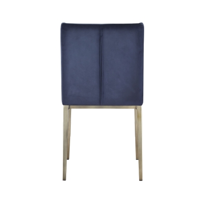 LA Furniture Mimi Contemporary Blue Velvet & Antique Brass Dining Chair (Set of 2) VGGAGA-6544CH-BLU-DC Contemporary Style by Vig Furnitrue Number 77763Z Catch Home Goods