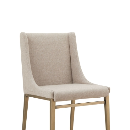 LA Furniture Mimi Contemporary Beige + Brass Dining Chair (Set of 2) VGGAGA-6544CH-BEI-DC Contemporary Style by Vig Furnitrue Number 79511Z Catch Home Goods