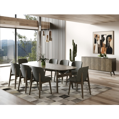 LA Furniture Costello Mid-Century Modern Wenge Dining Set VGMA-MIT-3202-SET Contemporary Style by Vig Furnitrue Number 82627 Catch Home Goods