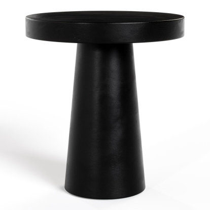 LA Furniture Desoto Modern Black Concrete Round End Table VGGR-DESTOTO-BLK Contemporary Style by Vig Furnitrue Number 81838 Catch Home Goods