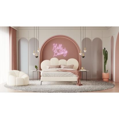 LA Furniture Destiny Contemporary White Sherpa Bubble Bed VGODZW-20104-WHT-BED Contemporary Style by Vig Furnitrue Number 79164|79165 Catch Home Goods