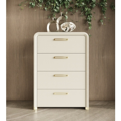 LA Furniture Florence Modern Beige Leatherette + Gold Chest VGVC-J2410-4H Contemporary Style by Vig Furnitrue Number 82678 Catch Home Goods